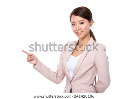 Businesswoman with show up