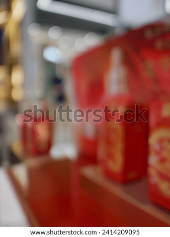 Abstract blurred photo of Various Cosmetic shop counter at department stores