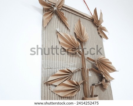 Wall decoration crafts made from cardboard