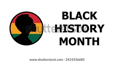 Black History Month. Holiday concept. Template for background, banner, card, poster with text inscription. Vector EPS10 illustration