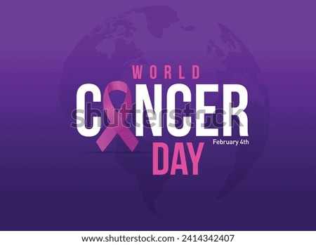 Close the care gap- World Cancer Day 2024 concept vector illustration. 4th February World Cancer Day Poster Or Banner Background.