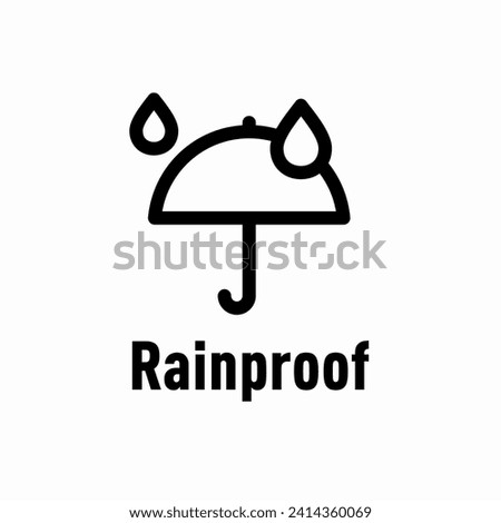 Rainproof property vector information sign Royalty-Free Stock Photo #2414360069
