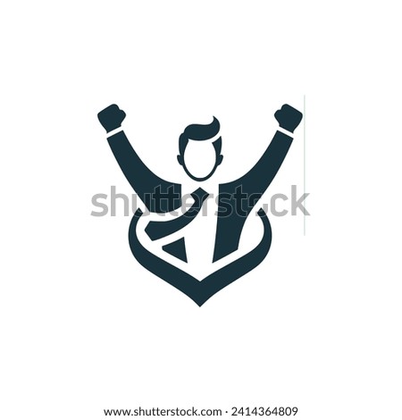 Success people logo vector illustration template design