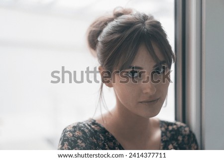 Beautiful woman, portrait stock photo