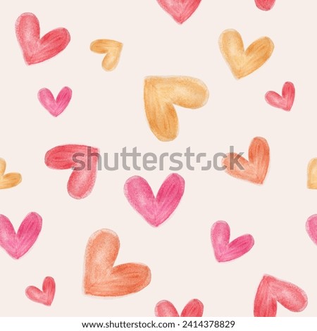 seamless pattern of colorful hearts Royalty-Free Stock Photo #2414378829