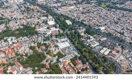 aerial view of mexico city in mx cdmx
