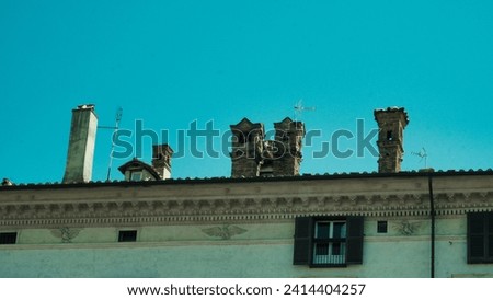 Colourful buildings and roofs in Rome, Italy