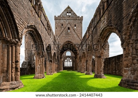 United kingdom- scotland- dumfries and galloway- sweetheart abbey Royalty-Free Stock Photo #2414407443