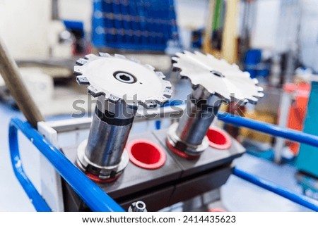 Close-up of machine in industrial factory