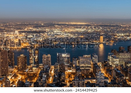 Usa- new york city- cityscape at dusk