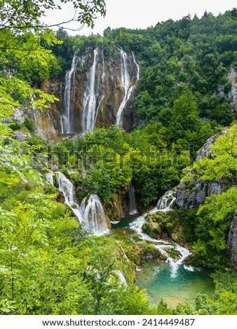 Croatia- lika-senj- osredak- plitvice lakes national park-waterfall Royalty-Free Stock Photo #2414449487