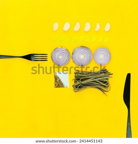 Black fork and knife clip-art.