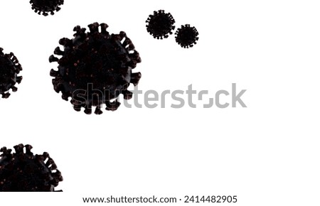Contagious coronavirus (covid-19) with disease cells as a 3D render.