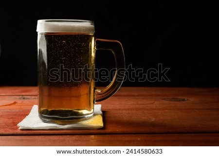 National Beer Day is celebrated in the United States every year on April 7. serving beer. Chopp Beer. Concept. Vertical. Copy space.