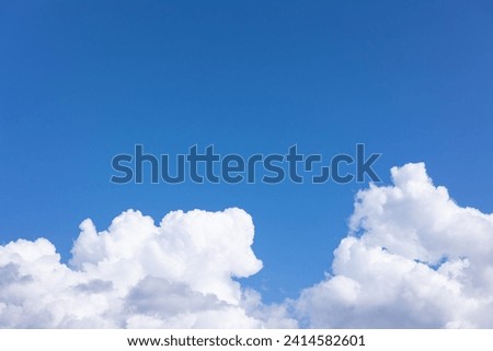 Blue sky with white clouds. Heaven background.