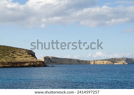 Beautiful coastal views of Formentera, Spain a short boat ride from Ibiza Island