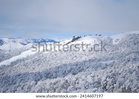 Aerial Shot Of Mountains With Snow