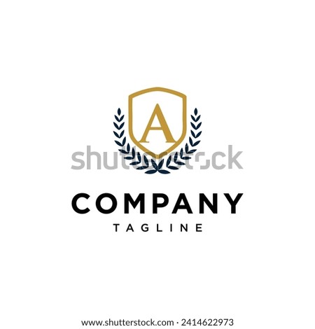 Letter A Shield Education logo icon vector template.eps