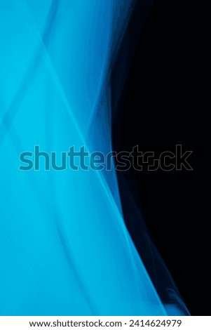 Blue Tower. Abstract ICM photography of blue lights against a black background.