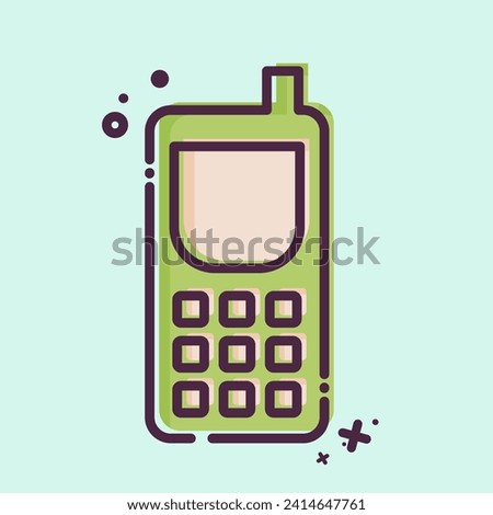 Icon Satellite Phone. related to Satellite symbol. MBE style. simple design editable. simple illustration