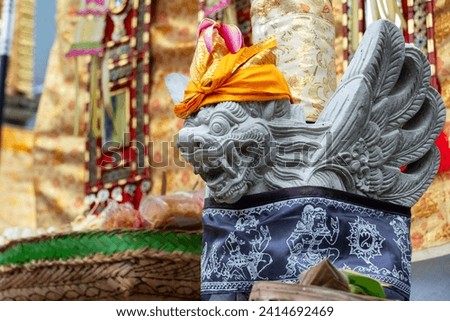 Demon, Sculpture detail of tipical Balinese temple. Indonesia.