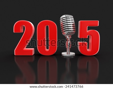 Microphone with 2015 (clipping path included)