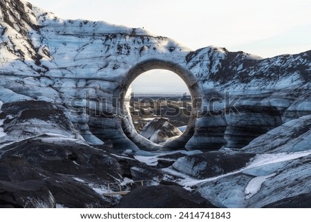 Tour at Katla Glacier in winter into the ice caves in Iceland