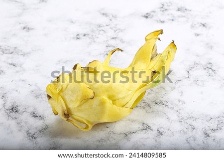 Tropical exotic yellow dragon fruit pitahaya