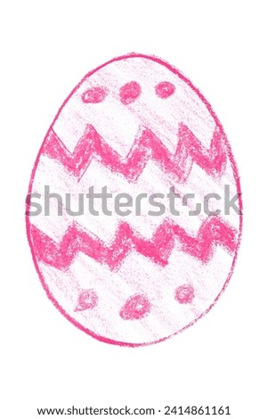 Draw pink Easter eggs isolated on a white background.