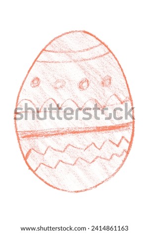 Draw orange Easter eggs isolated on a white background.