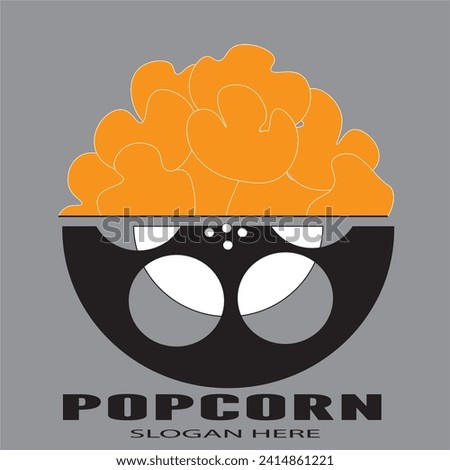 popcorn clipart vector, popcorn logo image and movie character