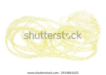 Light yellow crayon scribbles isolated on white background.