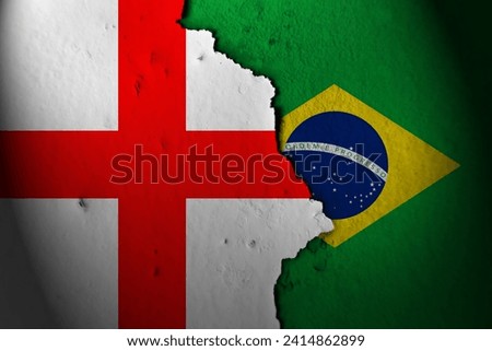 Relations between england and brazil Royalty-Free Stock Photo #2414862899