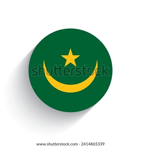 National flag of Mauritania icon vector illustration isolated on white background.