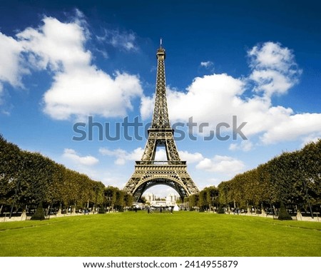 Eiffel tower Paris 
it was the world's tallest building at 1,024 feet (312.11 meters). The Eiffel Tower has 1,665 stairs and three viewing platforms. Nearly 50 miles of electric cables cover the s



