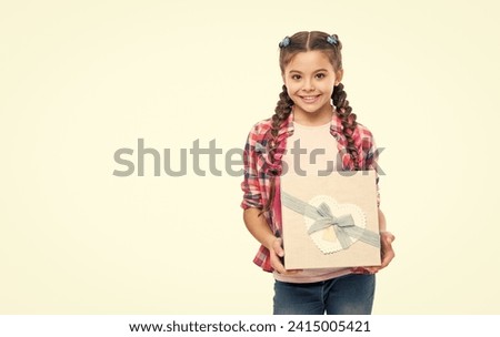 girl with boxes. happy birthday. birthday present box. girl sharing gift. present from friend. gift box from shopping. copy space for banner advertisement