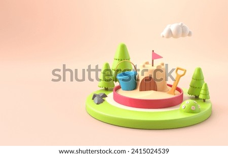 Isolated Park Games. 3D Illustration