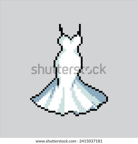 Pixel art illustration Woman Dress. Pixelated Female Dress. Woman Female Fashion Dress
pixelated for the pixel art game and icon for website and video game. old school retro.
