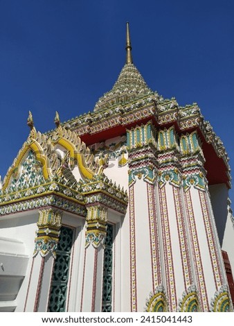 Beautiful tiles decorated at Wat Pho, Thailand.