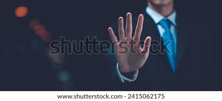 man hand stop sign, warning concept, refusal, caution, symbolic communication, preventing subsequent problems,Help Prevent Piracy, Stop Violence,Warning gestures to stop and check safety

