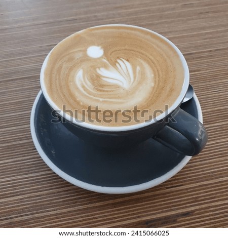 this picture is latte art in a cafe