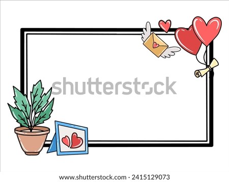 Frame Background Valentines Day Illustration