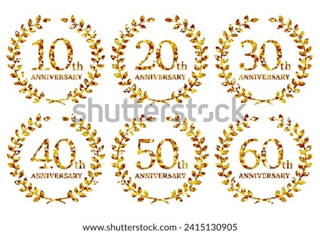 Gorgeous anniversary icon vector illustration gold Royalty-Free Stock Photo #2415130905