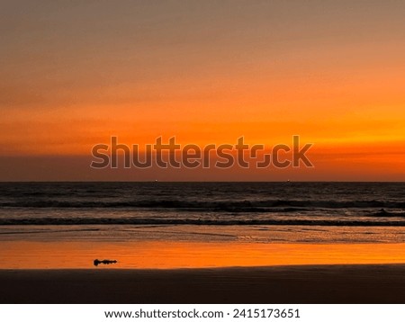 Stunning sunset picture in a beach!