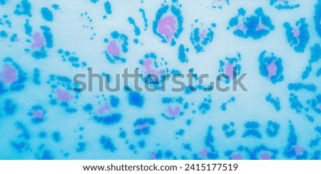 White Painting. Gemstones Watercolor. Blue Tiger Skin Print. Abstract Color Background. Animal Fur Texture. Pink Ink Brush Pattern. Wild Jaguars.