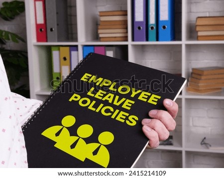 Employee Leave Policies are shown using a text Royalty-Free Stock Photo #2415214109