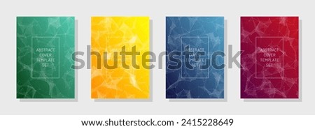 Engineering Abstract Cover Set. Technology Pattern. Colorful Design. Gradient Background. Vector