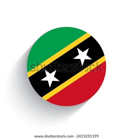 National flag of Saint Kitts and Nevis icon vector illustration isolated on white background.