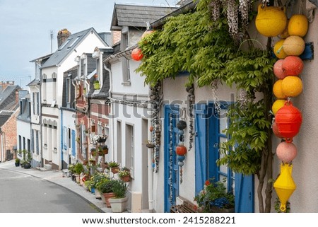 Rue des Moulins in Saint-Valery-sur-Somme Royalty-Free Stock Photo #2415288221
