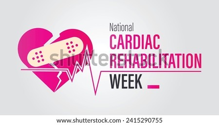 Cardiac Rehabilitation Week Banner. Observed in February 11 - 17. Royalty-Free Stock Photo #2415290755